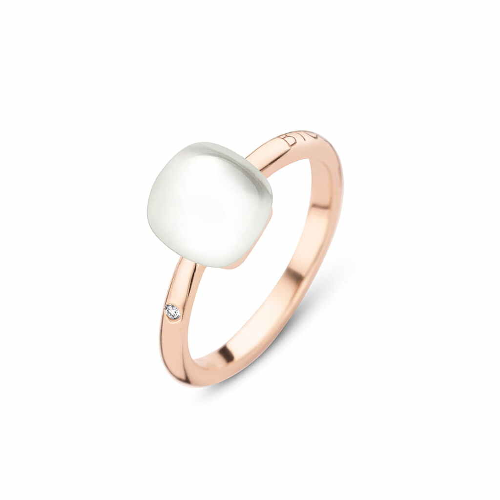 BIGLI Mini Sweety Ring Rosegold mit Diamant Bergkristall Perlmutt 20R87Rcrmp