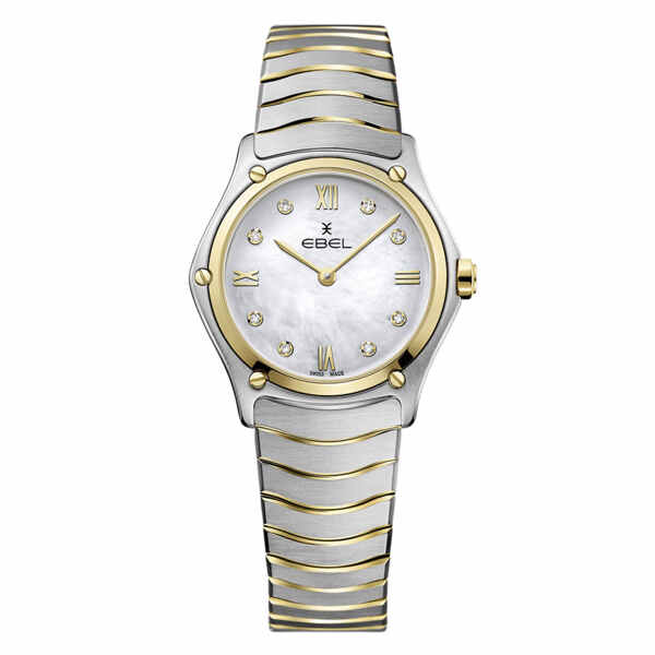 Ebel Sport Classic Damenuhr zweifarbig mit Perlmutt-Zifferblatt & Diamanten 1216388A