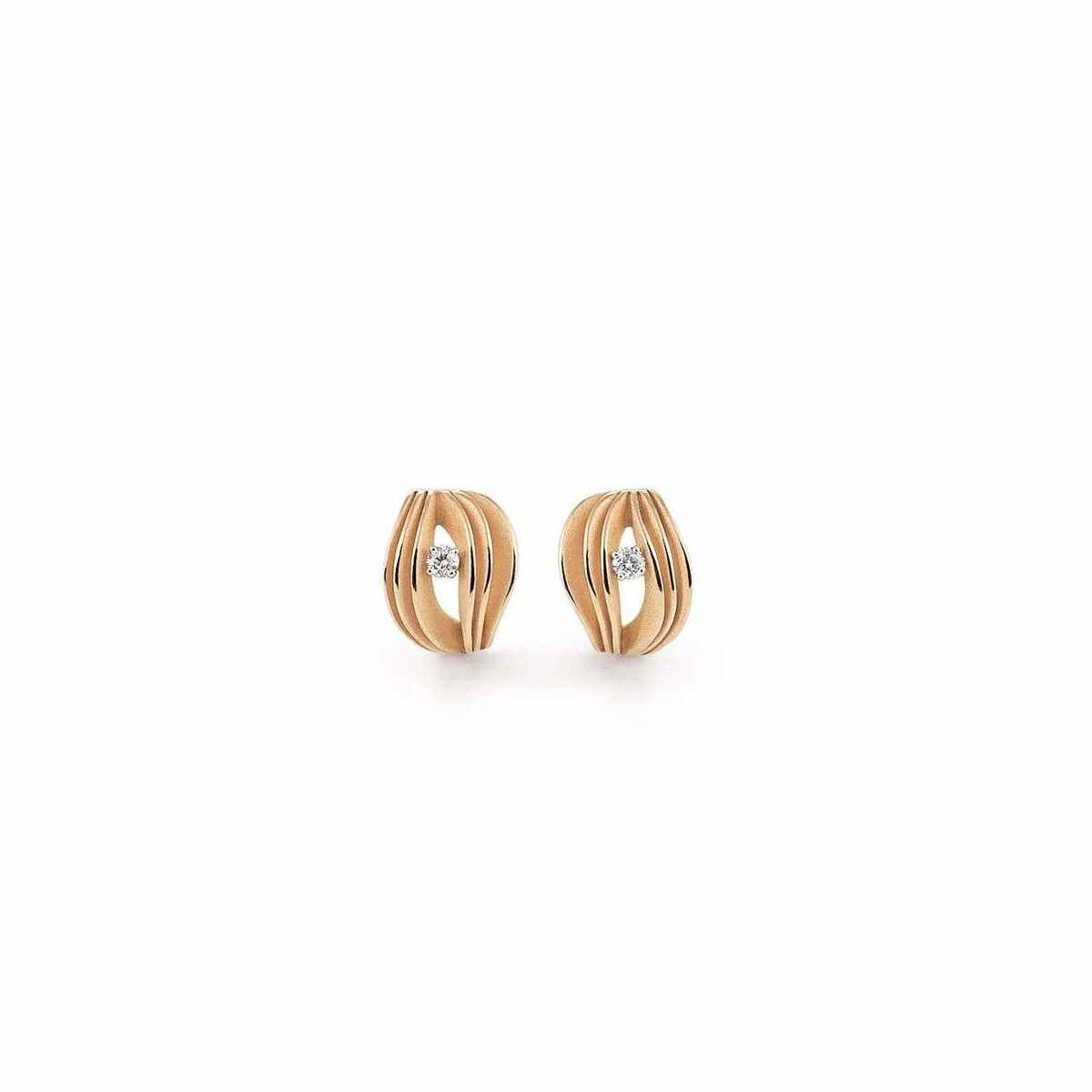 Annamaria Cammilli Ohrringe Velaa Star Orange Apricot Gold mit Diamanten GOR3248J