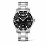 Longines HydroConquest 44mm schwarz Quarz Herren-Uhr Edelstahl-Armband L3.840.4.56.6 zum günstigen Preis online kaufen | UHREN01