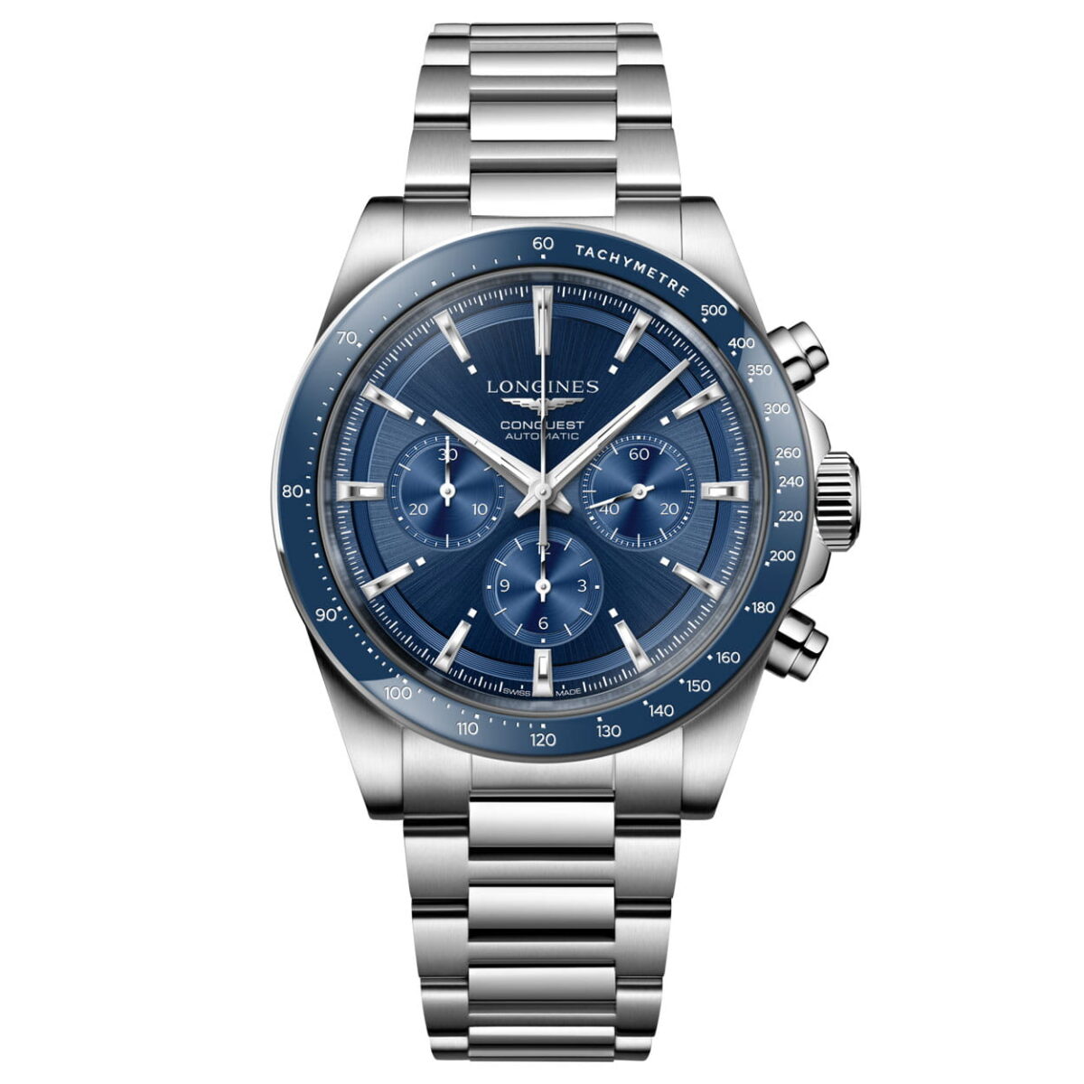 Longines Conquest Chronograph 2024 Blau Automatik Herrenuhr 42mm L3.835.4.92.6 Soldat