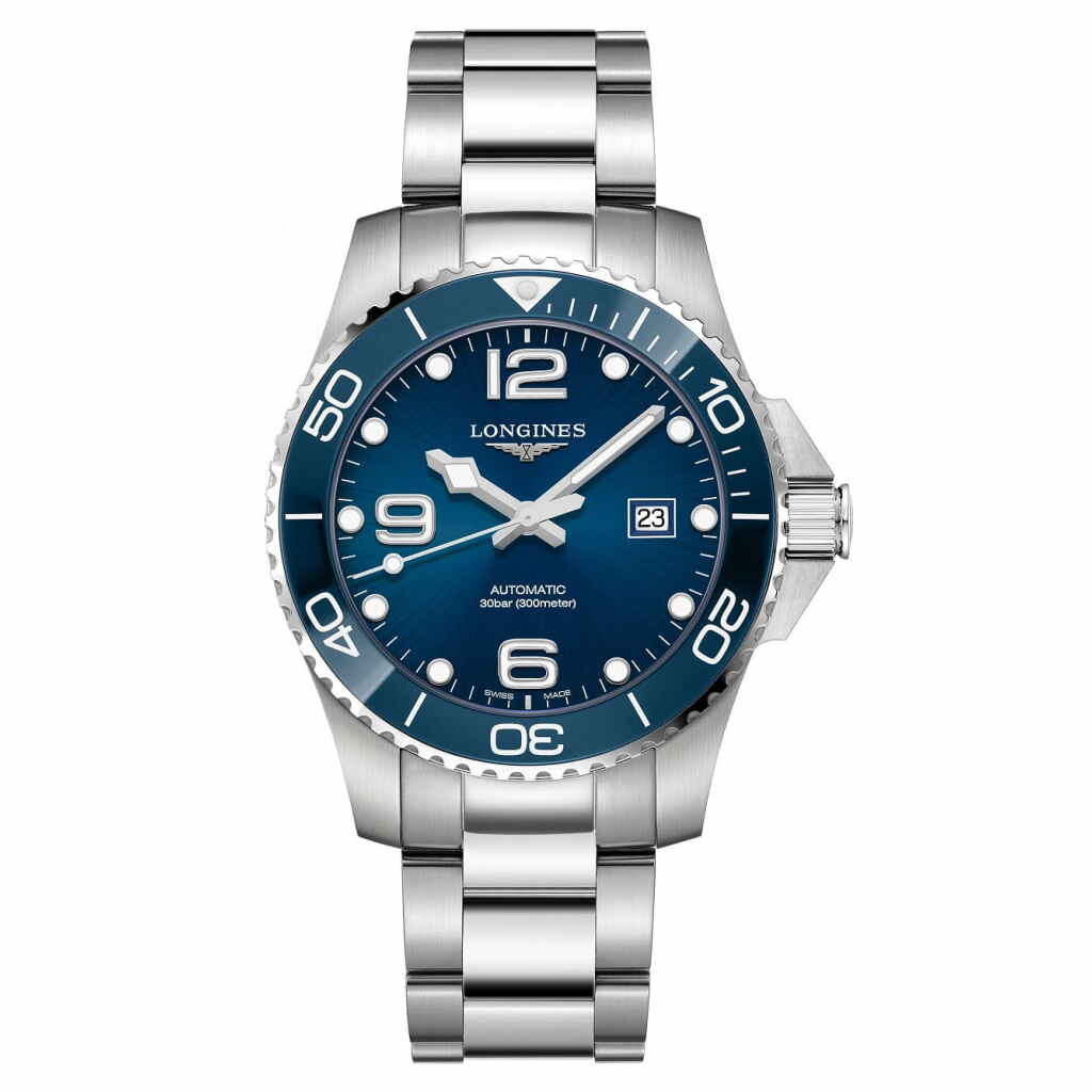 Longines HydroConquest Automatik Keramik 41mm blau Herren Uhr L3.781.4.96.6 Soldat
