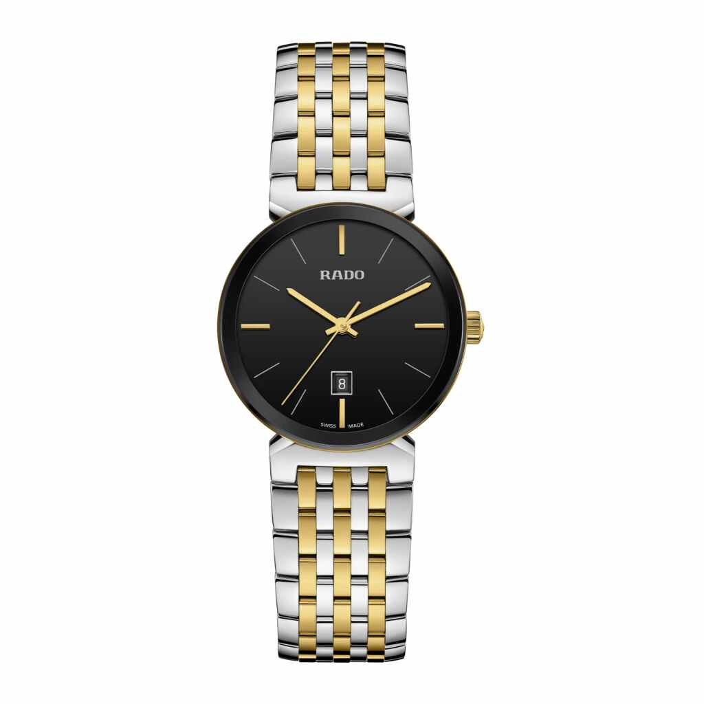 Rado Florence Classic Damenuhr Bicolor Gold Silber Zifferblatt Schwarz 30mm Quarz R48913153