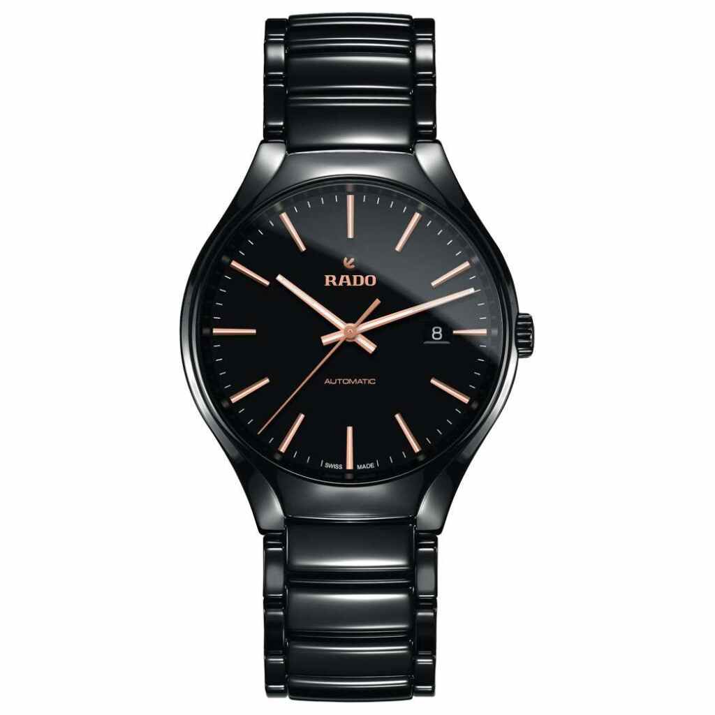 Rado True Automatic Herrenuhr Schwarz Keramik L 40mm R27056162