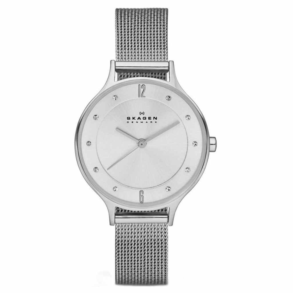 Skagen Damen Uhr Anita Lille Silber 30mm Milanaise-Armband Quarz SKW2149