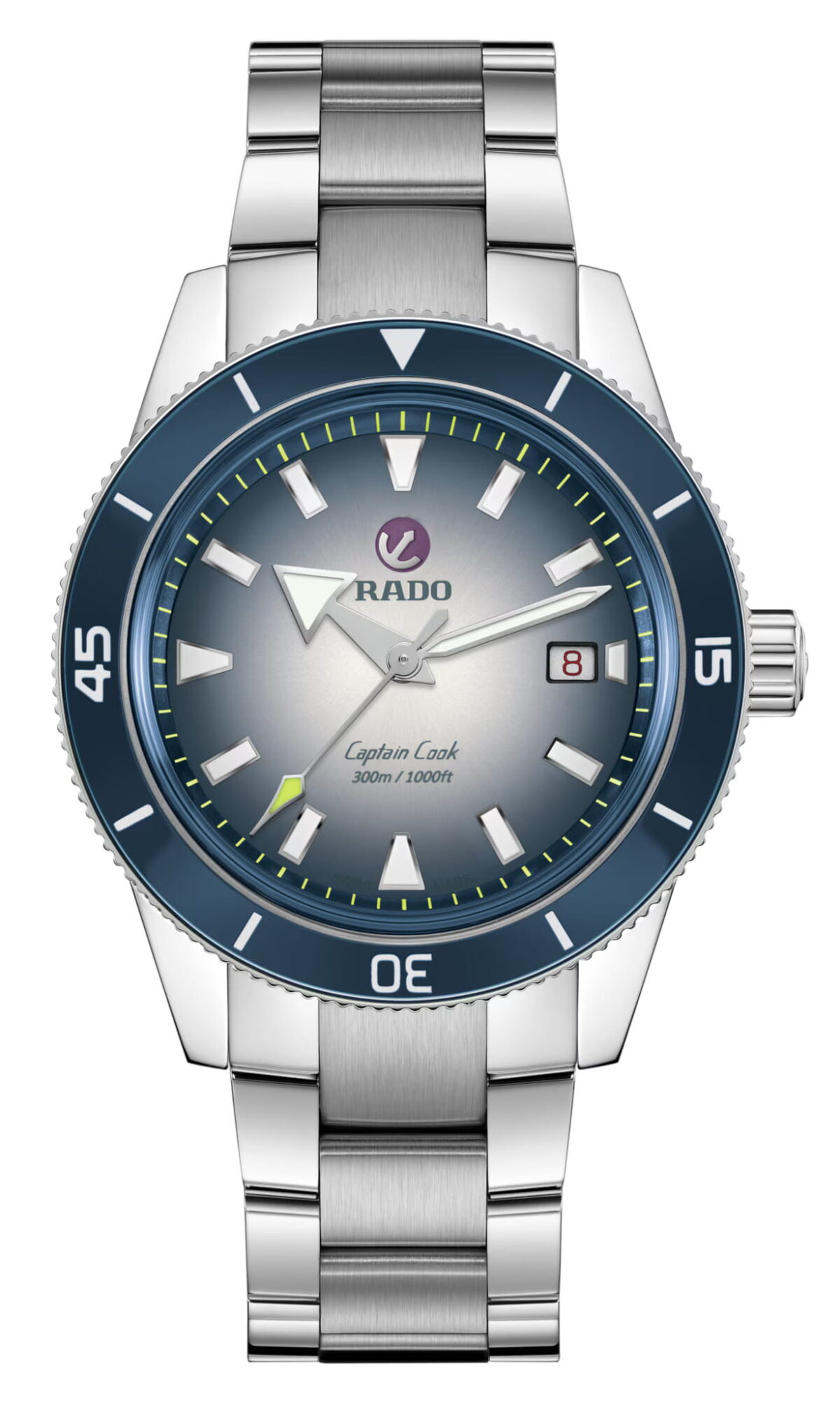 Rado Captain Cook Blau Automatik Herrenuhr R32154208 Soldat