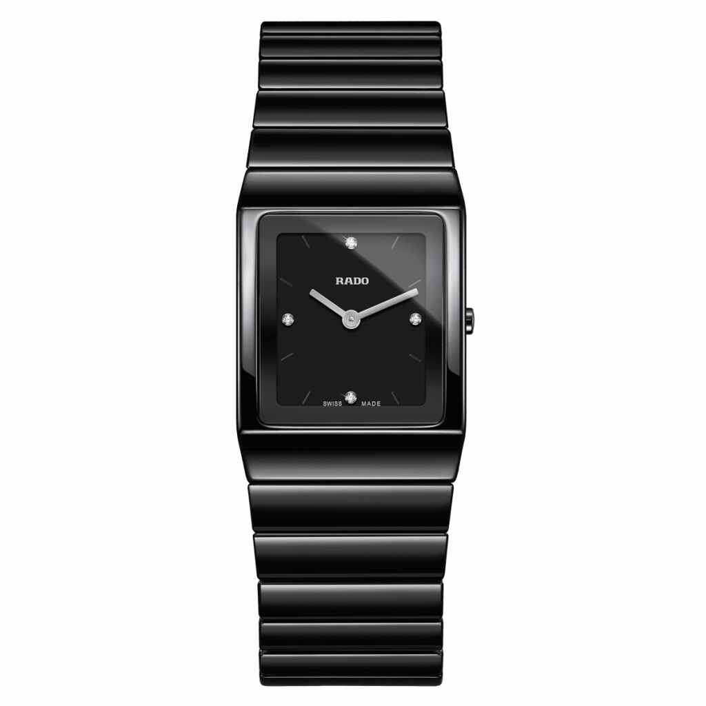 Rado Ceramica Diamonds S Jubilé Damenuhr Schwarz Quartz R21702702 | UHREN01