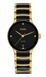 Rado Centrix Diamonds Jubile Damenuhr Schwarz Bicolor mit Diamanten Quarz 35mm R30039712 Soldat