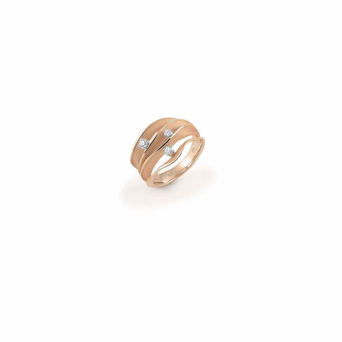 Annamaria Cammilli Damen Ring Essential DUNE aus 750er Gelbgold mit 3 Brillanten 0,18ct GAN1942J