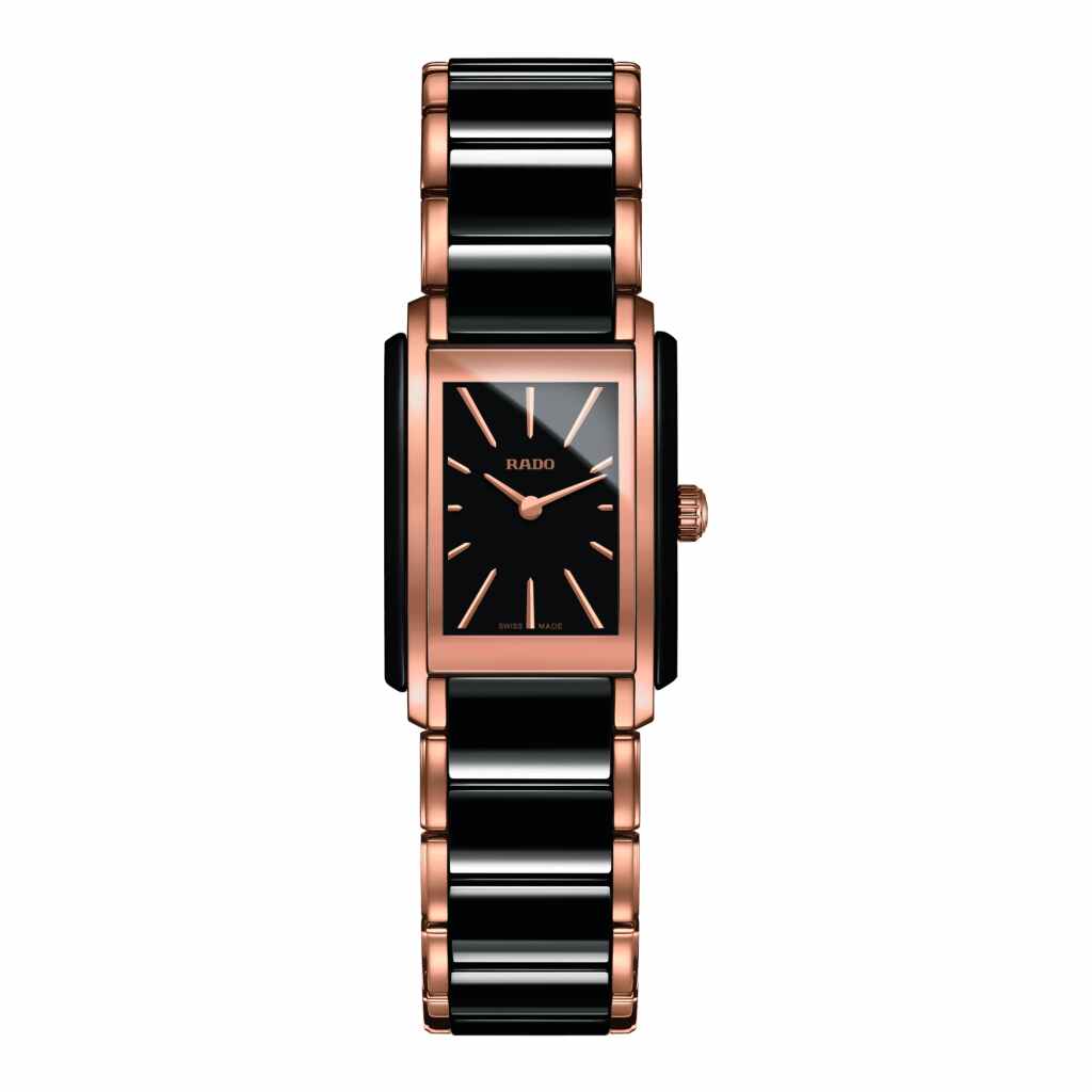Rado Integral S Damen Keramik Quarzuhr mit schwarzen Zifferblatt R20225152