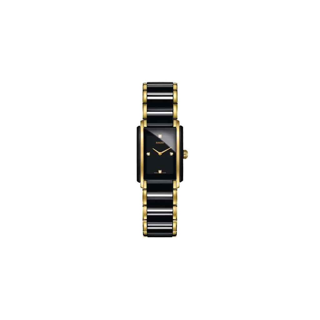 Rado Integral Diamonds S Jubile Damenuhr Schwarz Gold 4 Diamanten R20845712