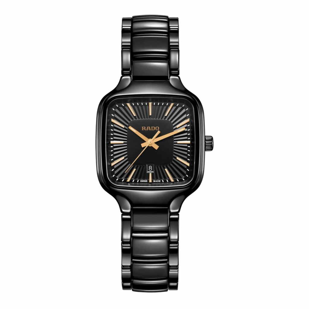 Rado True Square Quarz Viereckig Schwarz Keramik 29mm R27080172