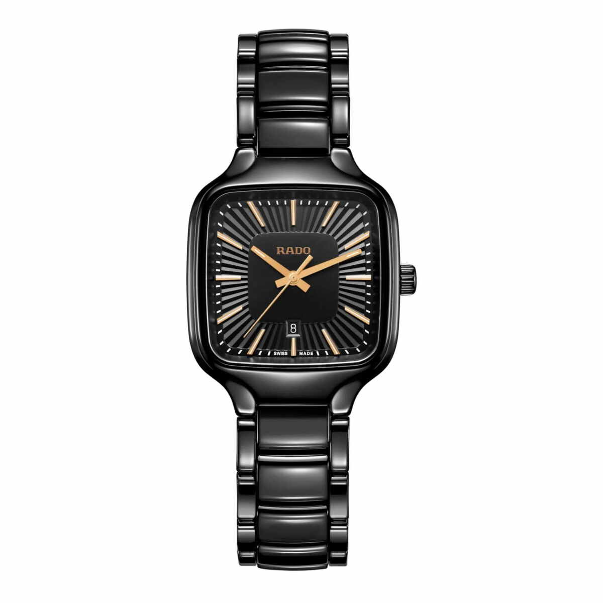 Rado True Square Quarz Viereckig Schwarz Keramik 29mm R27080172