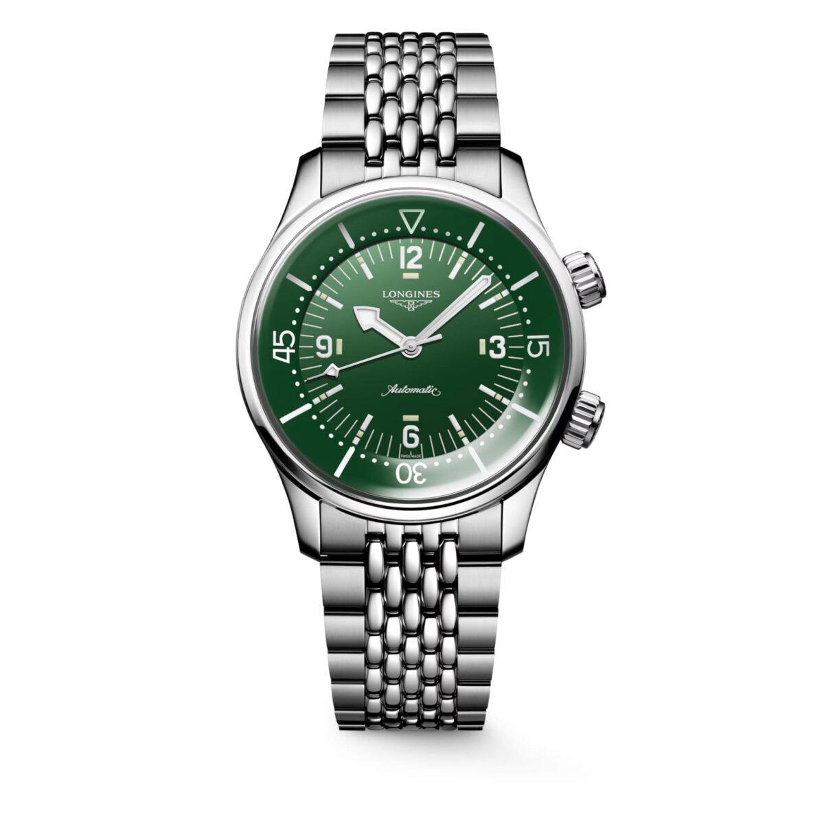 Longines Legend Diver Watch Grün Taucheruhr Automatik L3.764.4.06.6 soldat