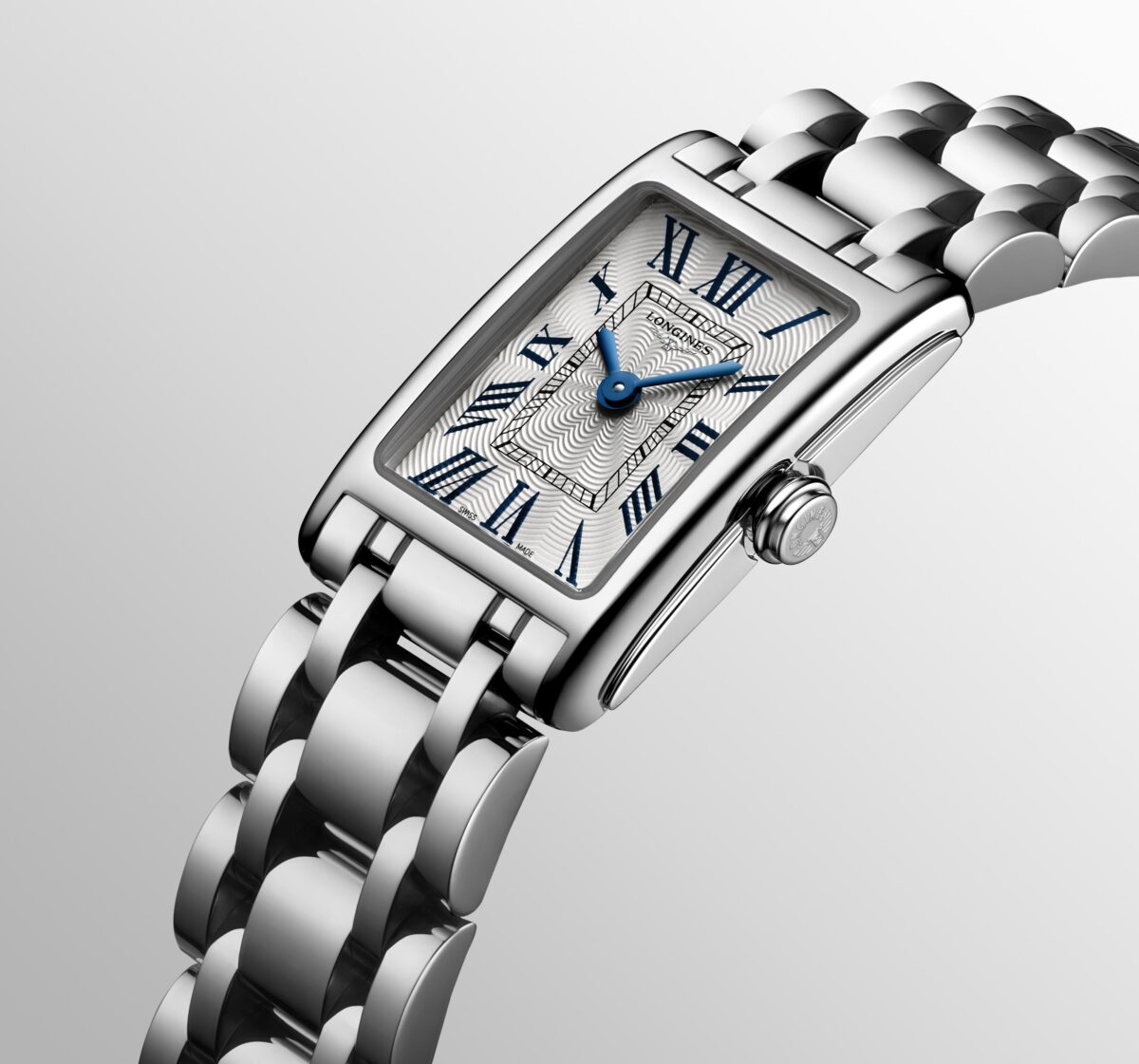 Longines DolceVita Damenuhr 27mm – Edelstahl-Armband mit Römischen Ziffern | Quarz | Modell L5.258.4.71.6 -