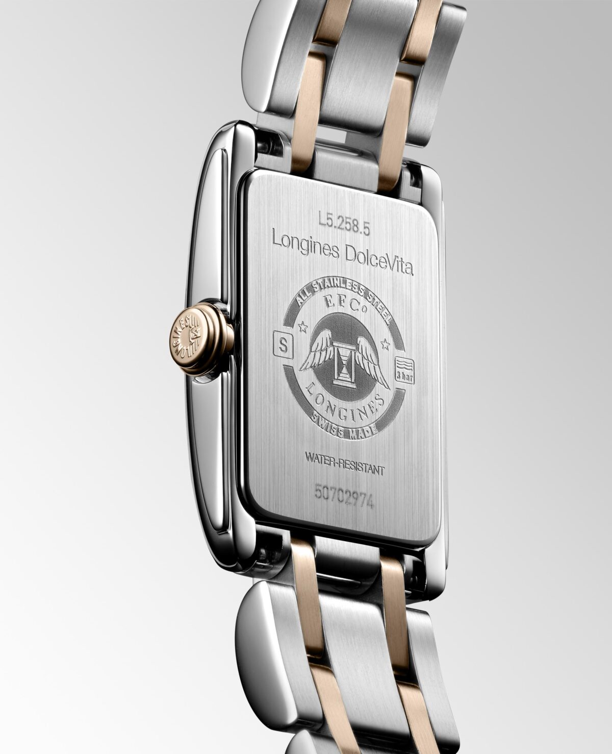 Longines DolceVita Damenuhr 27mm – Bicolor Roségold | Quarz | Modell L5.258.5.71.7 -