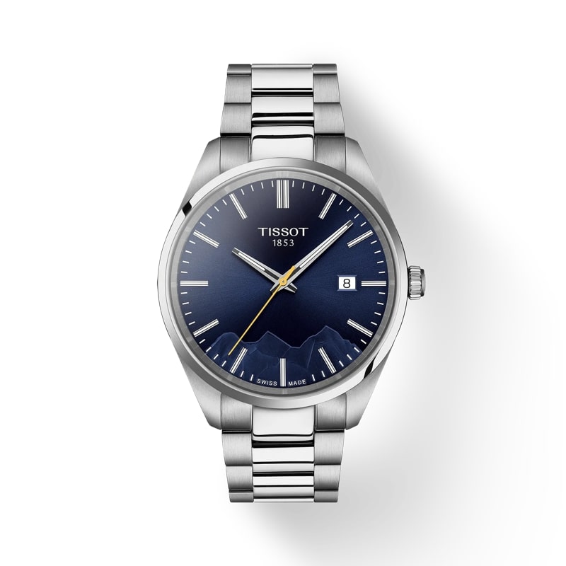 Tissot PR 100 Jungfraubahn blaue Herrenuhr Quarz Ø 40mm T1504101104102 -