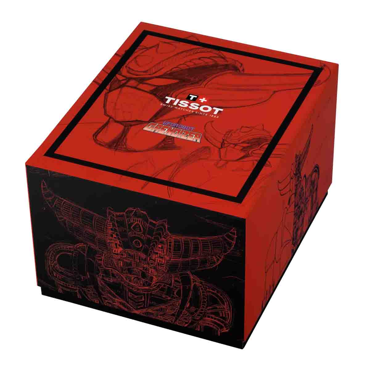 Tissot PRX UFO Robot Grendizer Automatik-Herrenuhr Blau Manga-Silhouette Powermatic 80 Nivachron-Spirale Sichtboden Ø 40 mm T1374071104102 -